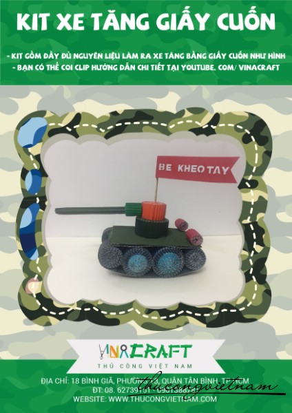 Bộ kit xe tank giấy cuốn